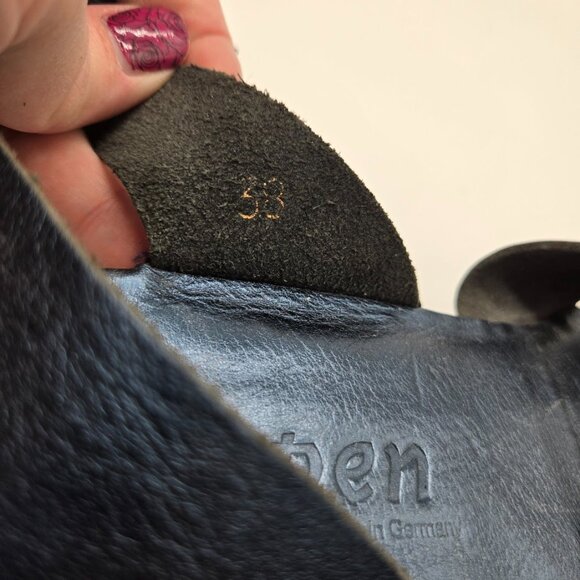 Trippen Womens Blue Calf Leather Venus Strappy Sandals Sz 7 EU 38 Beach Germany - Picture 9 of 10